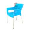 Heavy Duty Unbreakable Wide Plastic Chair with Metal Legs thumb 1