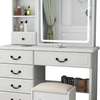 DRESSING TABLE: White Dressing Table With Mirror thumb 2