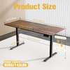 Office Desk: Adjustable Electric, Rustic Finish, Workstation thumb 1