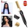 Electrical hair  straightening & curling hot comb thumb 1