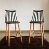 Barstool; Modern Bar Chair With Metal Legs thumb 3