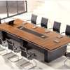 3 M Brown Wood Rectangular Conference Meeting Table thumb 3