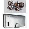 Womens Silver Leather wallet with gold tone brooch thumb 4