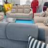Comfortable Beige & Grey 3-Seater Sofa Set with Cushions thumb 2