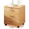 3 Drawer Mobile Wooden filing Cabinet thumb 4