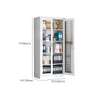 2-Door Glass Steel Frame Modern Storage Cabinet thumb 5