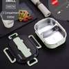 2 Grid Stainless Steel Lunch Box With Spoon and Chopsticks thumb 2
