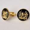 Emblem of Kenya Classic Black Cufflinks Gold Finish thumb 1
