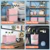 Foldable storage box home organizer with lid - Pink thumb 3