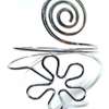 Womens Silver armlet with hoop earrings thumb 1