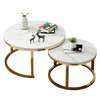 Coffee Table: Nordic Tempered Glass Round Coffee Table thumb 3