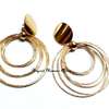 Ladies Gold Tone Multi strand loop earrings thumb 0