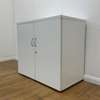2-Door Wooden Credenza Cabinet in White thumb 2