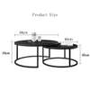 Glass Nesting Tables with Marble Effect thumb 2