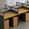 Office Desk: Six-Person Open Plan Modern Workstation thumb 1
