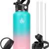Insulated Water Bottle with Double Wall Straw thumb 1