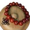 Red wooden shamballa bracelet with earrings thumb 1