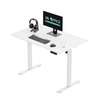 Office Desk: 140cm White Adjustable Stand Home Office Table thumb 2