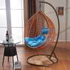 Hanging Egg Pod Chair with Stand | Rattan Wicker Swing thumb 1