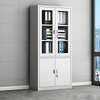 Modern Steel Filing Cabinet with Lock & Glass Doors thumb 5