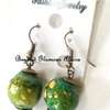 Womens Green Crystal Necklace and Earrings thumb 1