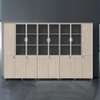 File Cabinet: Designed Wood File Cabinet With Glass Door thumb 2