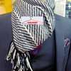Grey,black,white and Redwine stripped scarves. thumb 3