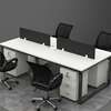 Office Desk: White Modular Two Seater Workstation thumb 4