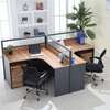 Workstation: Four Way Modular L-shaped Desk, Stylish Finish thumb 1