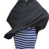 Womens Black Cotton poncho with watch combo thumb 2