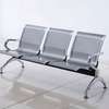 Office Bench: 3-Seater Silver Waiting Bench thumb 0