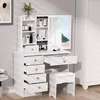 Large Vanity Unlighted Makeup Dressing Table with Drawers thumb 0
