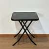Black Metal Folding Glass Dinning Table thumb 8