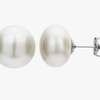 14K White Gold Pearl Necklace Earrings Set thumb 3