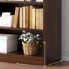 Office Cabinet: Five Tier Office Brown Wooden Bookshelf thumb 2