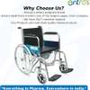 Foldable Commode Wheelchair, U-Cut Commode Cushioned Seat thumb 5