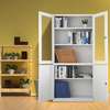 Adjustable Multi-Layer Steel Cabinet with Glass Doors thumb 3