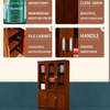 OFFICE CABINET:  Wood Glass Display Office Cabinet thumb 2