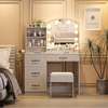 Modern Makeup Vanity Desk with Light and Stool thumb 0