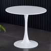 Dining Table; Modern White Round Dining/Office Table thumb 0
