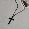 Black Cross Pendant Necklace thumb 1