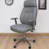 Office Chair: Grey Leatherette Padded Office Chair thumb 4