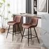 Office chair: Brown leather  bar stool thumb 3