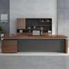 Office Desk: 180cm Brown Contemporary L-Shape Office Desk thumb 0