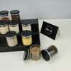 12pcs Glass Spice Jar Set with a Black Bamboo Stand thumb 1