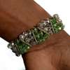 Womens Green Crystal Bracelet and silver earrings thumb 2