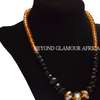 Yellow Black Crystal Necklace thumb 1