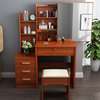 Brown Modern Dressing Table with LED Lighted Mirror thumb 3