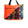 Womens Orange ankara canvas handbag thumb 0