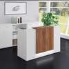 Reception Desk: Sleek 1.2m White Desk, Ideal For Small Space thumb 0